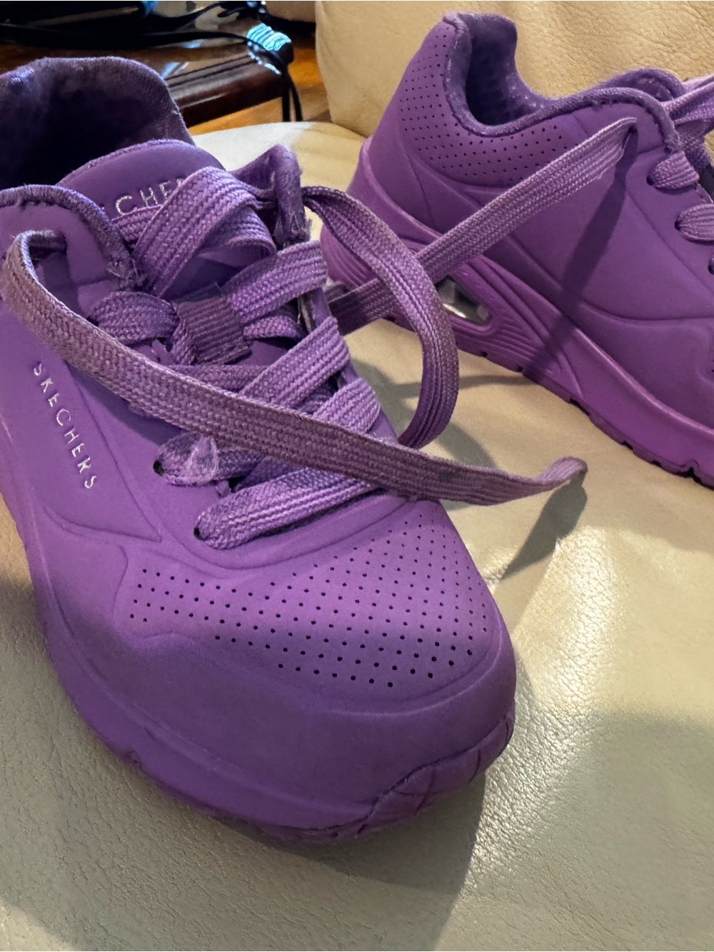 Skechers Kids Purple Lace-Up Sneakers